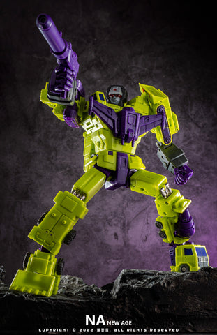 NA NewAge H34 H-34 Hephaestus (G1 Devastator) Reissue 7 in 1 set New Age 25cm / 9.8"