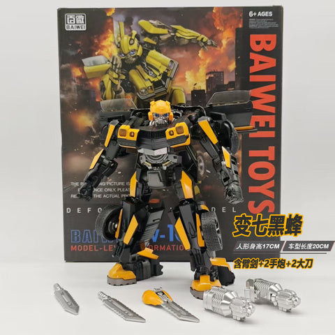 4th party BW BAIWEI TW1032B TW-1032B KO Studio Series SS100 SS-100 RotB Rise of the Beasts Bumblebee (Black Version) 17cm / 6.7"