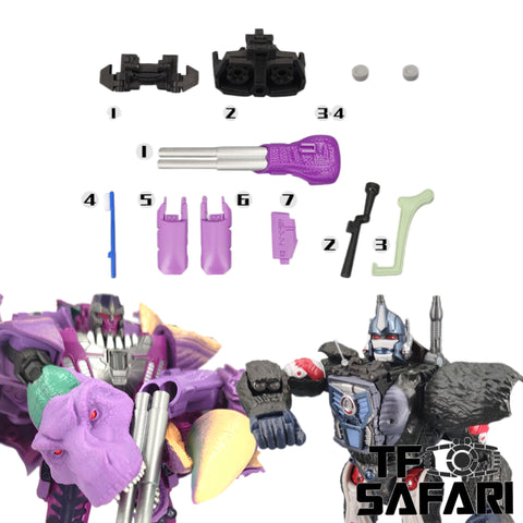 Go Better Studio GX-20VS GX20VS GS-21VS GX21VS Weapons and Upgrade Kits for BWVS-01 Beastwars Megatron vs Optimus Primal Upgrade Kit