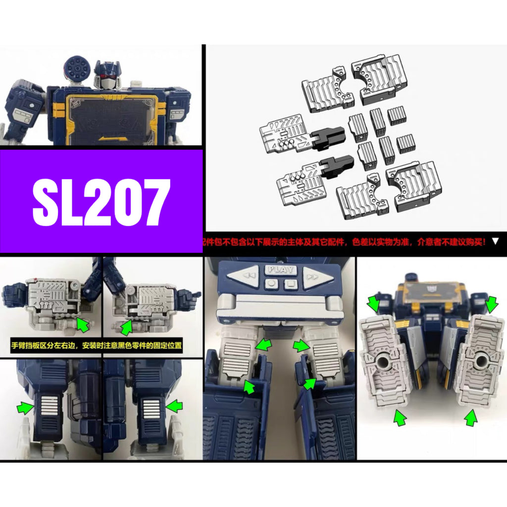 Shockwave Lab SL-207 SL207 Gap Fillers for Legacy United G1 / Nemesis Bridge Soundwave Upgrade Kit