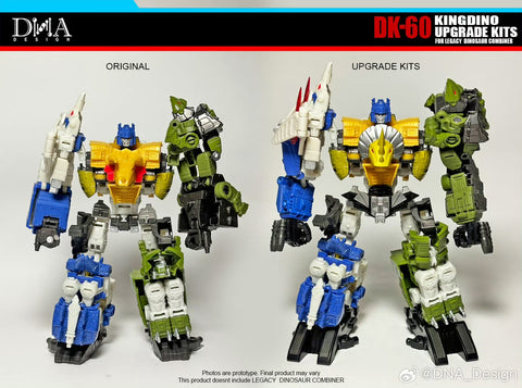 DNA Design DK-60 DK60 Upgrade Kits for Kingdino Combiner (United Dinobot Dinoking Multipack)