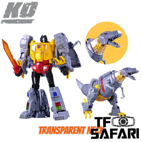 【Incoming】4th Party NB No Brand MP-08AA MP08AA Oversized KO King Grimlock Reximus Prime Animated Color Version ( with  transparent-neck / chest ) 32cm / 12.6"