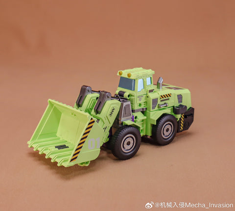 Mecha Invasion GLA01 GLA-01 Loader (Scrapper) & GLA02 GLA-02 Mixer (Mixmaster) Giant Legion Heavy Builder (Constructors Devastator) Combiner (2 in 1 set) 21.5cm / 8.5"