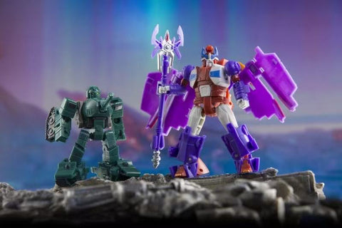 Dr.Wu & Mechanic Studio Extreme Warfare DW-E40G Green Tank (Gobots Treds) / DW-E42 Shi Fu (Alpha Trion)  2 in 1 set 4.5cm