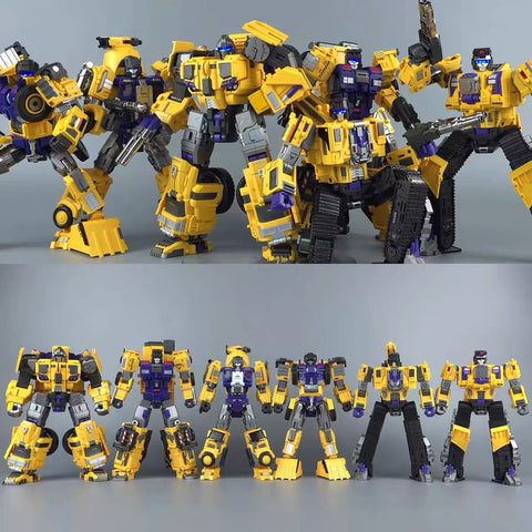 Mecha Invasion GLA01-06Y GLA-01-06Y Construct Titan (Constructors Devastator) Combiner (6 in 1 set)
