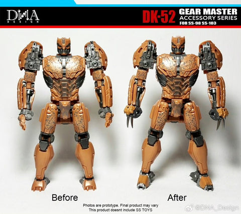 DNA Design DK-52 DK52 Upgrade Kits for Studio Series SS-98 Cheetor & SS-103 Rhinox