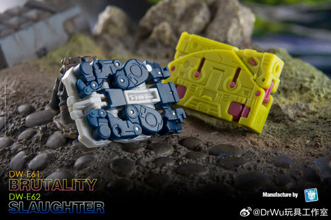 Dr.Wu DW-E61 Brutality & E62 Slaugher (Slugfest and Overkill, 2 in 1 Mini-Cassette Warriors ) for WFC Siege Soundwave / Blaster Dr Wu