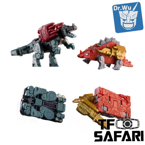 Dr.Wu & Mechanic Studio DW-E61M Brutality & E62M (Slugfest and Overkill, 2 in 1 Mini-Cassette Warriors ) Shattered Glass Version for WFC Siege Soundwave / Blaster Dr Wu