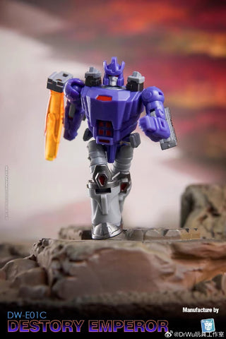 Dr.Wu & Mechanic Studio Extreme Warfare DW-E01S / E01M / E01C Destroy Emperor (Galvatron) / DW-E29 Destroy Planet Legends Class 2 in 1 set 6cm / 4.6"