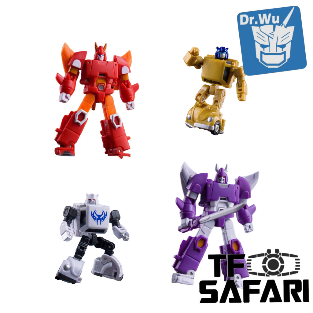 Dr.Wu & Mechanic Studio Extreme Warfare 4 Sets DW-E34M Wasp / E35S Wingman (Purple) / E34G Golden Beetle / E35M Wingman (Orange) 2 in 1 set 4.5cm