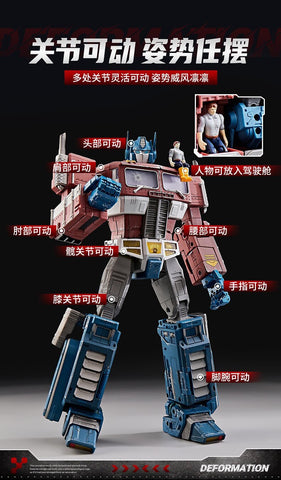 4th Party WJ WEISHUANG MPP10 MPP-10 Commander ( W8019E Oversized MP10 Optimus Prime) Battle Damaged Version 32cm / 12.6"