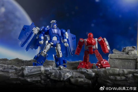 Dr.Wu & Mechanic Studio Extreme Warfare DW-E40 Red Tank (Warpath) / DW-E41 Star Shuttle (Scourge)  2 in 1 set 4.5cm