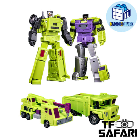 Magic Square MS Toys MS-B39A Crane Hook & MS-B40A Load Long Haul Constructor Devastator Combiner Set B (2 in 1 set)10cm / 4"