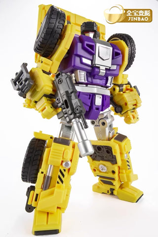 【Loose Pack】JB Jinbao OS Combiner G2 Devastator (Oversized GT-01 GT01 Gravity Builder) 6 in 1 Set (Yellow Version) 45cm / 18"