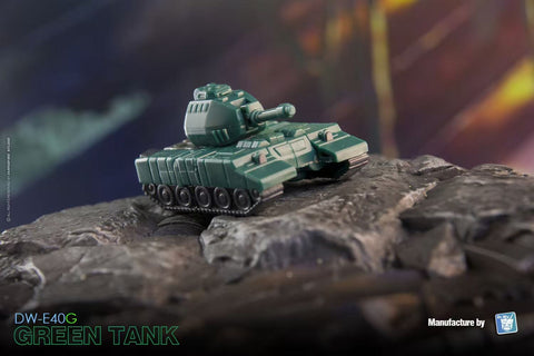 Dr.Wu & Mechanic Studio Extreme Warfare DW-E40G Green Tank (Gobots Treds) / DW-E42 Shi Fu (Alpha Trion)  2 in 1 set 4.5cm