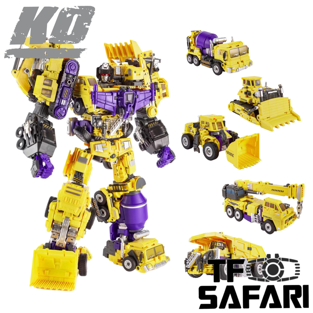【Loose Pack】JB Jinbao OS Combiner G2 Devastator (Oversized GT-01 GT01 Gravity Builder) 6 in 1 Set (Yellow Version) 45cm / 18"