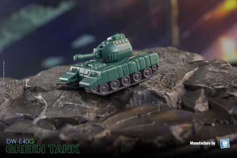 Dr.Wu & Mechanic Studio Extreme Warfare DW-E40G Green Tank (Gobots Treds) / DW-E42 Shi Fu (Alpha Trion)  2 in 1 set 4.5cm