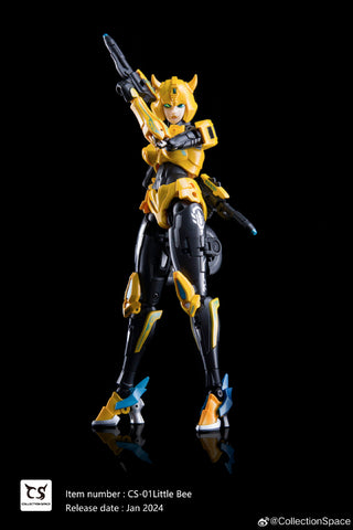 Collection Space CS-01 CS01 Transformable Bishoujo Little Bee (Bumblebee Mecha Girl) 17.5cm / 6.9"