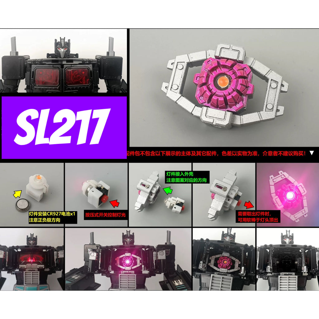 Shockwave Lab SL-217 SL217 Light Matrix for Power of the primes POTP Nemesis Prime Upgrade Kit