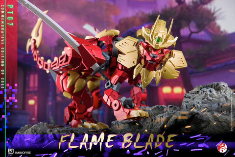 Pangu Toys PT-07 PT07 Flame Blade (Modified Iron Factory EX45, Yoroi Shishimaru Lio Convoy Leo Prime) Red Version 15cm / 5.9"