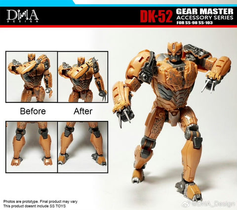 DNA Design DK-52 DK52 Upgrade Kits for Studio Series SS-98 Cheetor & SS-103 Rhinox