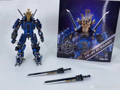 Last Knight LK-01  LK01 Elegant (Bayverse Drift）Non-Transformable Blue Version 22cm / 8.7"