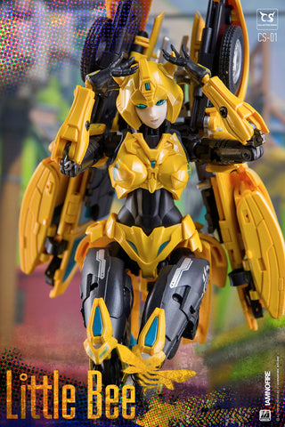 Collection Space CS-01 CS01 Transformable Bishoujo Little Bee (Bumblebee Mecha Girl) 17.5cm / 6.9"