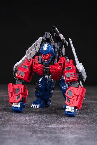 【Pre-Order】Iron Factory IF EX-43R EX43R Primal Commander Scarlet (Optimus Primal) Beast War BW IronFactory 12cm / 4.5"