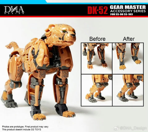 DNA Design DK-52 DK52 Upgrade Kits for Studio Series SS-98 Cheetor & SS-103 Rhinox