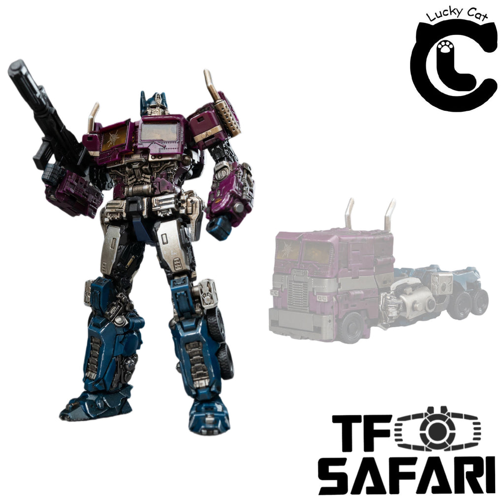 Lucky Cat Extreme Trans ET02SG ET-02SG Shatter (Bayverse Bumblebee Movie Optimus Prime SG Shattered Glass) Purple Version 10cm / 4"