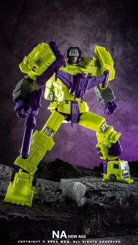 NA NewAge H34 H-34 Hephaestus (G1 Devastator) Reissue 7 in 1 set New Age 25cm / 9.8"