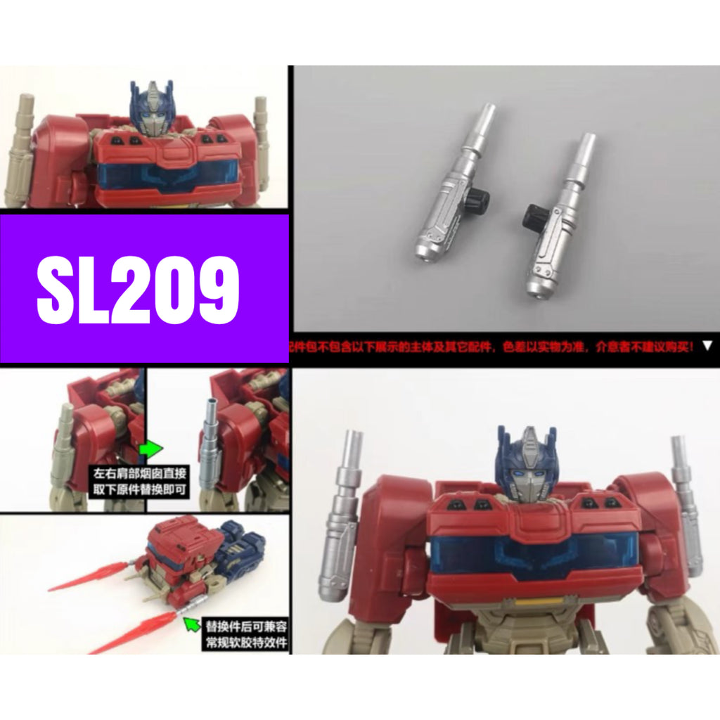 Shockwave Lab SL-209 SL209 Exhaust Pipes for Studio Series 112 SS112 One Optimus Prime Upgrade Kit