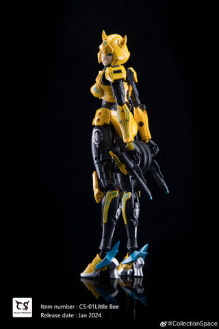 Collection Space CS-01 CS01 Transformable Bishoujo Little Bee (Bumblebee Mecha Girl) 17.5cm / 6.9"