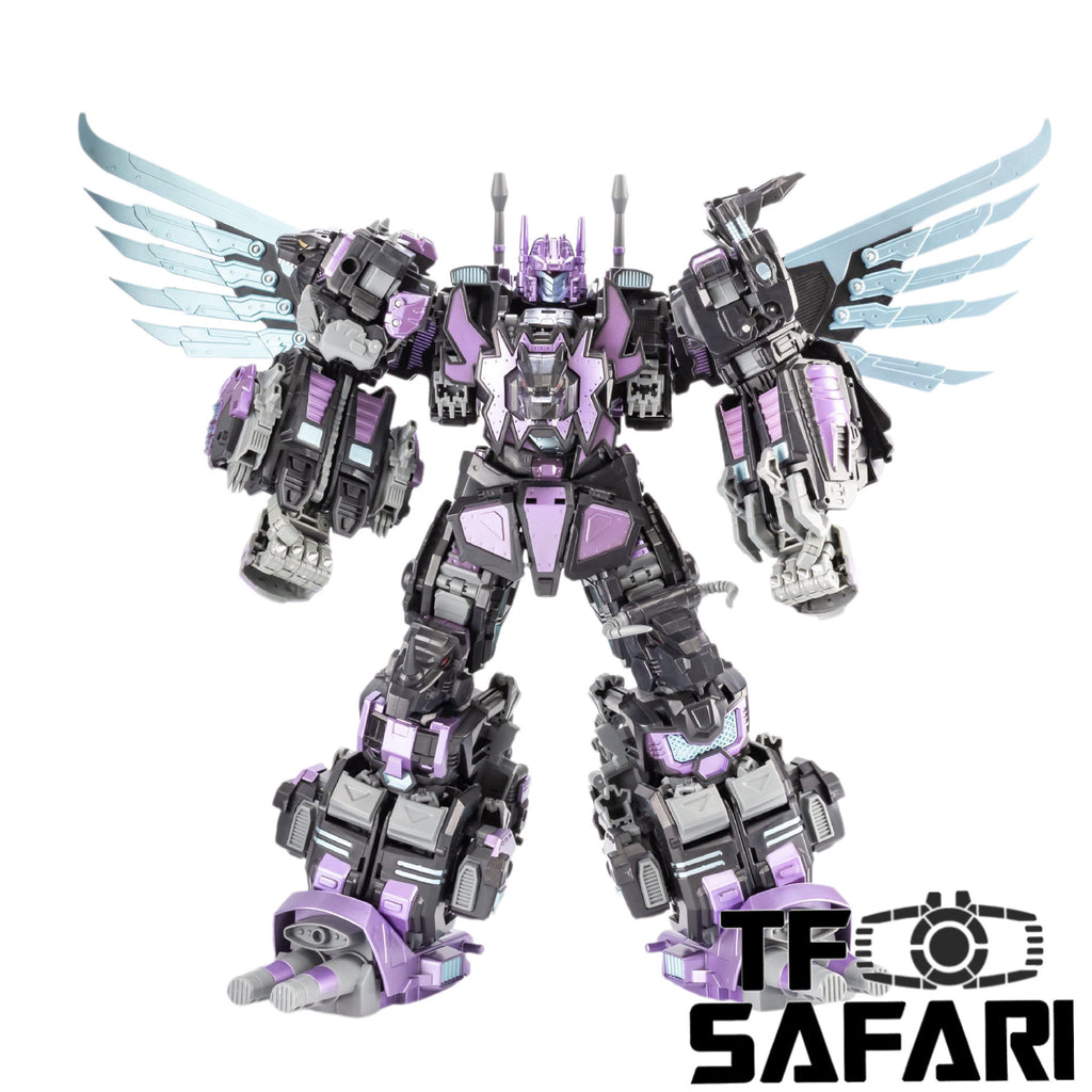 【Loose Pack】JB Jinbao OS Combiner Predaking (Oversized MMC Feral Rex ) 5 in 1 Set Dark / Black Version 45cm / 18"