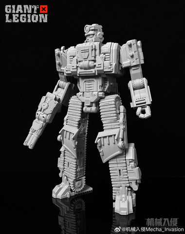 Mecha Invasion GLA05 GLA-05 & GLA06 GLA-06 Bonecrusher & Scavenger Giant Legion Heavy Builder (Constructors Devastator) Combiner (2 in 1 set) 21.5cm / 8.5"