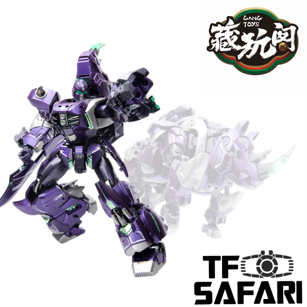 Cang Toys Cang-Toys CT-Chiyou-06X CT06X Hungerhino (Headstrong, Feral Rex) Predaking Combiner Dark Version 23cm / 9"
