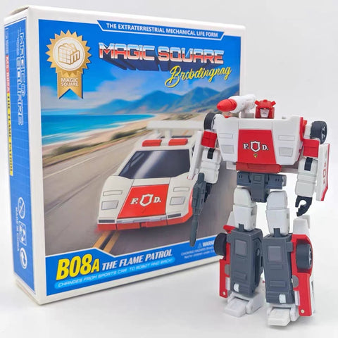 Magic Square MS-Toys MS-B08A MSB08A The Flame Patrol (Red Alert) Repaint 2025 Version  9.5 cm/ 3.8"