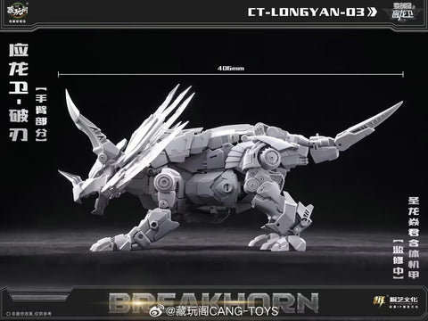 Cang Toys Cang-Toys CT-Longyan-03 CT-LONGYAN 03 TA-LYL003 Breakhorn (Slag, Volcanicus) Dinobot Combiner MP Scale 24cm / 9.5"