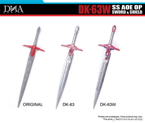 【Pre-Order】DNA Design DK-63W DK63W Sword & Shield Upgrade Kits for SS Aoe OP (Studio Series Age of Extinction Optimus Prime)