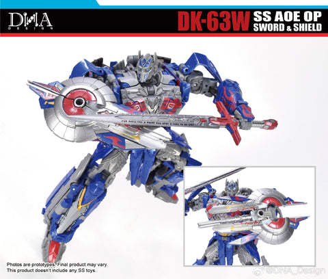 【Pre-Order】DNA Design DK-63W DK63W Sword & Shield Upgrade Kits for SS Aoe OP (Studio Series Age of Extinction Optimus Prime)
