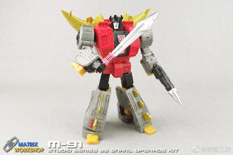 Matrix Workshop M91 M-91 Weapon set (Guns / Sword) for Studio Series 86 Snarl Dinobot Upgrade Kit