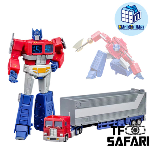 Magic Square MS-Toys MS-B46 MSB46 Light of Victory (Optimus Prime OP, Legends Class w/ trailer 2.0 Version) Transparent Chest Windows with Trailer 11cm, 4.4"