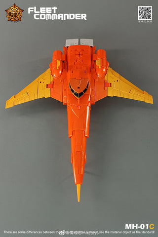 4th Party MHZ Toys MH01C MH-01C Fleet Commander Hurricane Not FT39 Quietus (Cyclonus MP size) Orange Version  28cm / 11"
