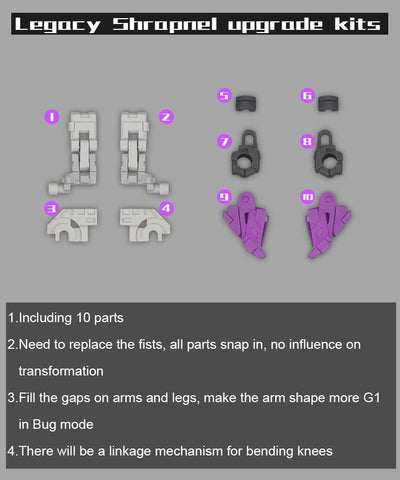 Go Better Studio GX-51 GX51 Gap fillers for Legacy Evolution Shrapnel ( Upgrade Kit+ Gap Fillers)