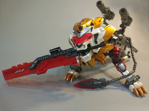 NeoArt Toys NT-10 NT10 Dual Form Leonidas Beast Muscle White Lion (Lio Convoy / Leo Prime) 21.5cm / 8.5"