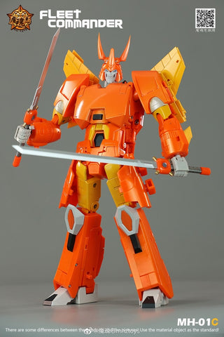 4th Party MHZ Toys MH01C MH-01C Fleet Commander Hurricane Not FT39 Quietus (Cyclonus MP size) Orange Version  28cm / 11"