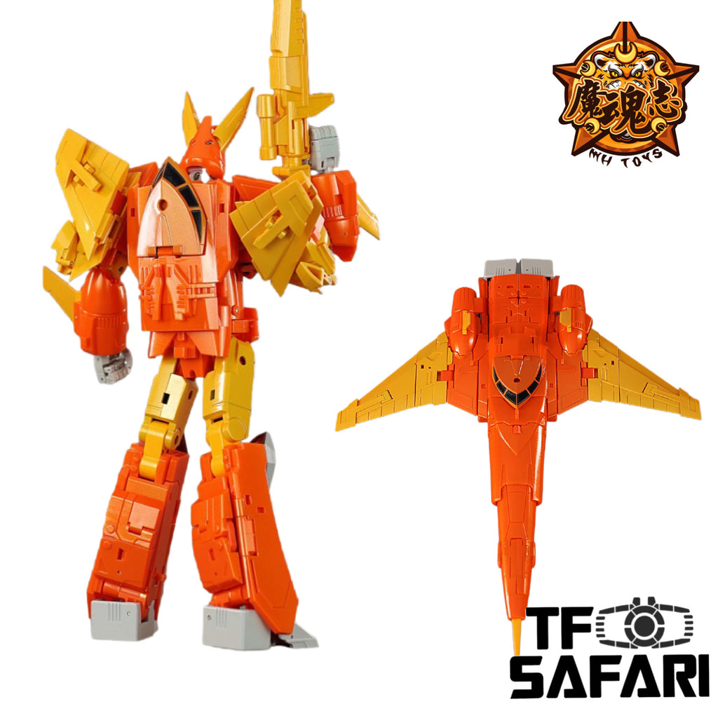 4th Party MHZ Toys MH01C MH-01C Fleet Commander Hurricane Not FT39 Quietus (Cyclonus MP size) Orange Version 28cm / 11"