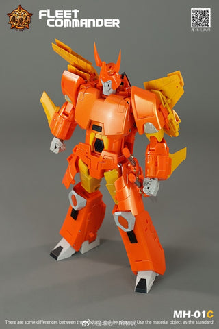 4th Party MHZ Toys MH01C MH-01C Fleet Commander Hurricane Not FT39 Quietus (Cyclonus MP size) Orange Version  28cm / 11"