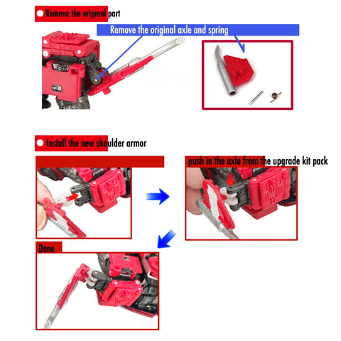 Go Better Studio GX-26B GX26B Replacing Shoulder Armor for Takara Tomy Movie Series MPM12N Nemesis Prime Upgrade Kit