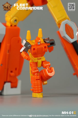 4th Party MHZ Toys MH01C MH-01C Fleet Commander Hurricane Not FT39 Quietus (Cyclonus MP size) Orange Version  28cm / 11"